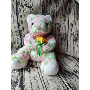 Cute Ty Beanie Buddies Original Stuffed Toy 2003 With Pick Flowers.